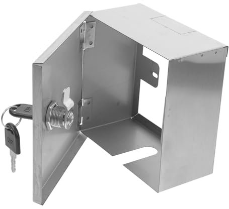 KONTONTY Caja De Protección Para Enchufe Exterior De Acero Inoxidable Y Antirrobo Cubierta De Zócalo Eléctrico Con Seguridad Para Uso Interior Y Exterior