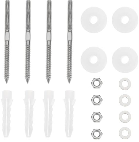 The Lord of the Tools 2 Sets Stainless Steel Wall Mounted Basin Fixing Kit M8X110mm Suitable for Bathroom Sink Fitting