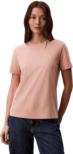 Calvin Klein Damen T-Shirt Kurzarm Archive Jersey Tee mit Rundhalsausschnitt, Rosa (Tuscan Wind), M