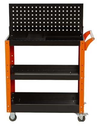 Werkzeugwagen for Autoreparaturen, Werkstattwagen for Werkzeuge mit Griff, 3-stufiger Aufbewahrungs-Organizer, for Garagenlager und Reparaturwerkstätten(Style 2)