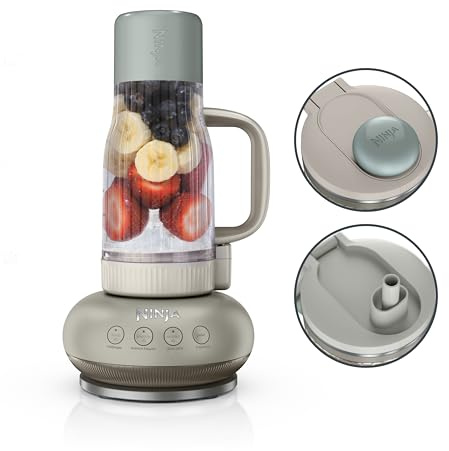 Ninja Blendboss™ | Personal Blender for Smoothies & Frozen Drinks | 26oz Travel Tumbler with LeakProof Lid, Chug Spout & Detachable Straw | Auto-iQ Technology | Stone Mint | DB351ST