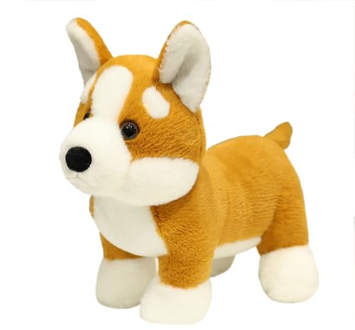 Xiyocadt Kuscheltier Hund, Süßes Corgi Stofftier – Realistisches Weiches Plüsch-Hundepuppe für Kinder