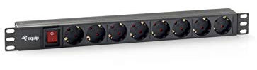 Equip 333283 Steckdosenleiste 48, 3 cm (19 Zoll) 1HE (8-Fach, Schuko, 1, 8m)