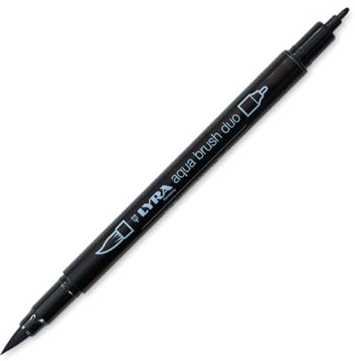 Lyra Aqua Brush Duo Brush Painters, Felt Tip Pens Black