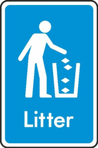 [WOOTTON INDUSTRIES LIMITED] 20cm x 13.3cm Litter Bin Sticker ST-10627 [Self Adhesive Sign]