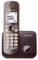 Panasonic KX-TG6811GA DECT Schnurlostelefon (strahlungsarm, Eco-Modus GAP Telefon, ohne Anrufbeantworter, Festnetz, Anrufsperre) mocca-braun