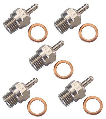 Hobbypower Lot de 5 bougies chauffe-plat No.3 N3 Hot 70117 pour moteurs RC Nitro Car Truck Traxxas