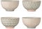 Bloomingville Schalen Cécile, rosa grau, Keramik, 4er Set