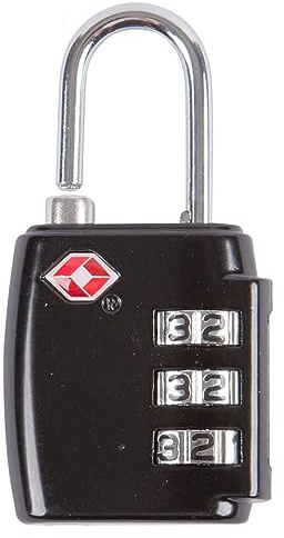 Blackspur - TSA-Approved Metal Combination Padlock - 3-Digit - Black