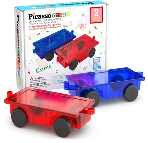 PicassoTiles Bausteine, 3D, Bauspielzeug, transparent, magnetisch, stapelbar