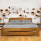 Nodax King Size Bed Frame – Solid Pine Wooden Bed Frame for Adults, F1 Easy Assemble Bed with Sturdy Slats & Extra Four Supportive Legs, Comfortable Bedroom Furniture | 5ft (Oak)