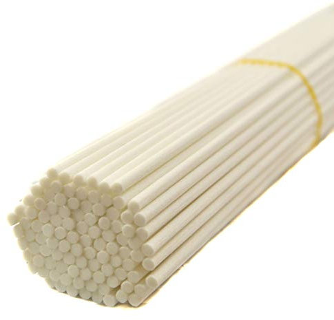 100 Stück Fasern stäbchen Reed Diffusor Stöcke Reed Sticks ätherisches Öl Aroma Diffusor Stöcke (20cm*3mm, Weiß)