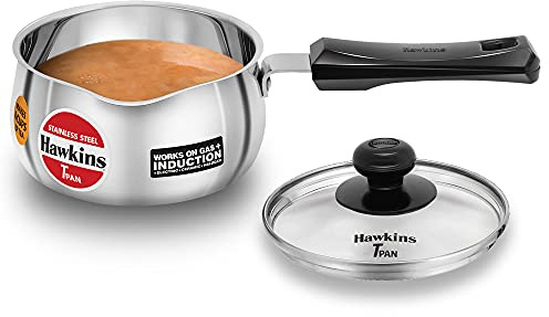 Hawkins Stainless Steel Tpan 1 Litre with Glass Lid
