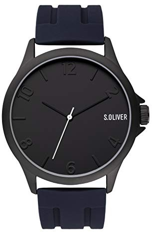 s.Oliver Herren Analog Quarz Uhr mit Silikon Armband