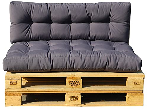RED DECO Set 2 anthrazitgraue Outdoor-Kissen - riouga