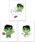 Hulk Badezimmer-Fotos, Set mit 3 Posterdrucken (20,3 x 25,4 cm)