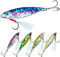 TRUSCEND Metal Fishing Jigs 10g-200g with Flat BKK Hooks, Slow/Fast Pitch Jigging Spoon Lure, Flat Fall/Vertical Sea jig, Saltwater Fishing Lures for Tuna Grouper Snapper Striper Salmon Kingfish