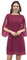 GRACE KARIN Robe de Plage Robe en Mousseline de Soie à Manches 3/4 et col Rond Rose Pourpre