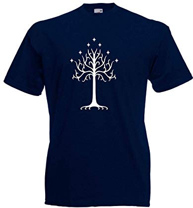 T-Shirt - Weiße Baum Gondors (Navy, M)