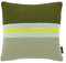 REMEMBER Strickbaumwollkissen Salvia - 45 x 45 cm - Gestreiftes Strickbaumwollkissen