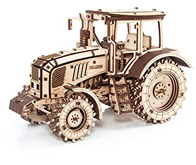 EWA Eco-Wood-Art - 3D-Holzpuzzle für Jugendliche und Erwachsene - Traktor BELARUS-2022 - DIY-Bausatz, Selbstmontage, kein Kleber erforderlich - 342 Stück, Tractor BELARUS-2022, Natürlich