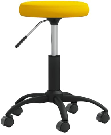 vidaXL Massagehocker Samt Senfgelb