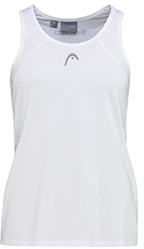 HEAD Damen Club 22 Tank Top Women, Weiß, Blusen & T-Shirts, Weiß, S EU