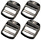 CaurGCHer 4 Pcs Metal Ladder Lock Buckle Slider Adjustable Webbing Strap Release Buckles Adjustable Zinc Alloy Buckle for Backpack Strap Accessories