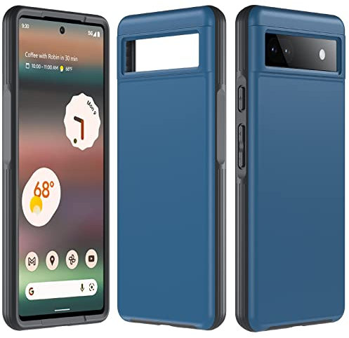 OWKEY Google Pixel 6A Hülle, Pixel 6A 5G Hülle Schockabsorption und Ultra dünnes Handyhülle Soft TPU Schutzhülle Case Cover Design für Google Pixel 6A (Blau)