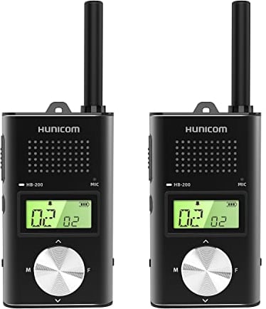 Rechargeable Walkie Talkies für Erwachsene, Metallgehäuse Premium Long Range 2 Way Radio - PMR Walky Talky mit 1000 mAh Akku VOX Rückenclip
