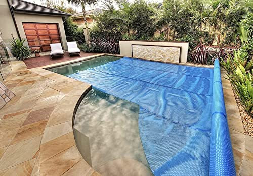 CFLNYC 3ft/6ft/10ft/20ft/30ft rectángulo Pesado Cubierta Solar Manta de contención de Calor for Piscina Inflable, Piscinas de Remo (Color : Blue, Size : 1X2m/3X6ft)