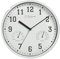 Miraval Wanduhr Thermometer Hygrometer 250 mm Küchenuhr Wohnzimmer Luftfeuchtigkeit Temperaturanzeige Analog Bürouhr Moderne Wanduhr (Weiß)