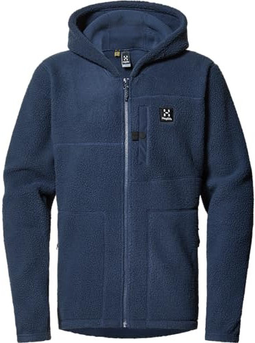 Haglöfs Giacca in Pile con Cappuccio Malung, Tarn Blue, L
