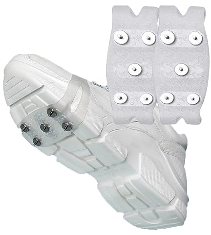 AMZLORD 1 Paar Steigeisen Schuhspikes Schuhkrallen Schuh Spikes Grödeln Traktion Eisspikes for Bergschuhe Schuhe EIS Klettern Bergsteigen Angeln Trekking Winter Outdoor