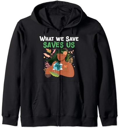 What We Save Us Cute Tee Mutter Natur Erde Frieden Kapuzenjacke