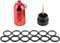 LYEAA Mini valve cylindrique de plongée avec 12 joints toriques - Bouteille de rangement en aluminium - Porte-clés pour plongée sous-marine (rouge)