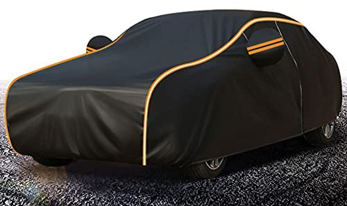 NOYORO Autoabdeckung für Touran/Touareg/Touareg 2, Staubdicht Wasserdicht Autohülle Autoplane Winter & Sommer für(Color:black2,Size:Touran)