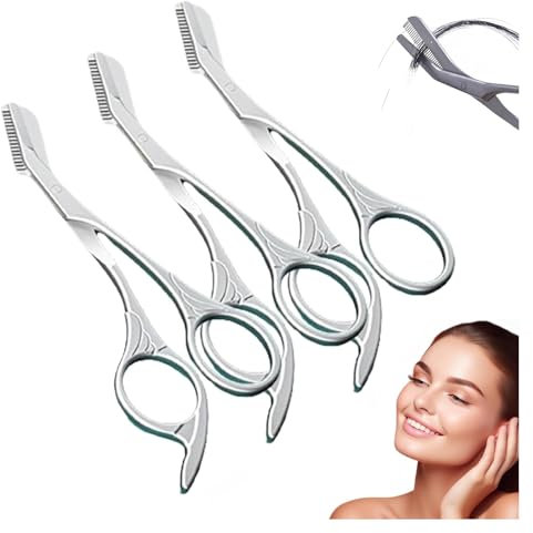 BrowMaster Stainless Steel Trimmer, Jetset Essentials BrowMaster Stainless Steel Trimmer, Brow Master Stainless Steel Trimmer, Browmaster Trimmer, Jetset Essentials Eyebrow Scissors (3PC)