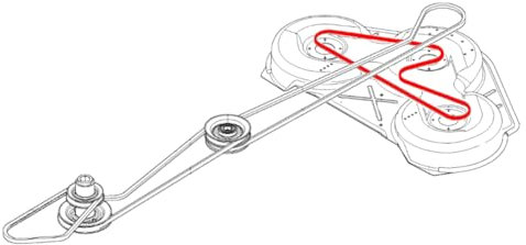 Wolfbelt Keilriemen 589534401 Messerantrieb passend für Husqvarna Rider R400-Serie mit Combi 103 Mähwerk