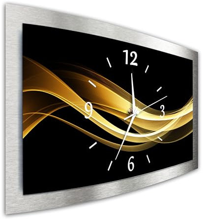 Bilder-Manufaktur bm 3D Funk Quarz Quarzwanduhr Wanduhr Funkwanduhr Funkwanduhren Funkuhr Funkuhren kein Ticken lautlos geräuschlos leise modern ohne Tickgeräusche Gross XXL 3D-10337