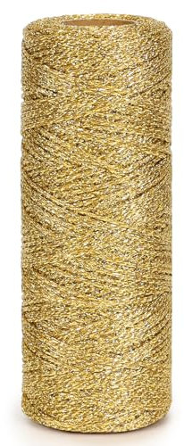 Filo dorato metallizzato da 100 m, filo dorato da 1 mm, per regali, decorazioni artigianali e palline di Natale