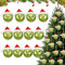 12 Teiliges Christbaumkugeln Weihnachtskugeln Grüne Groß Plastik Dekoration für Baumdekoration