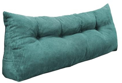 chilly pilley® Stützkissen Cord Rückenkissen Lesekissen Bettkissen Wandkissen Keilkissen Bettstützkissen viele Farben, 120x50x20 (Türkis)