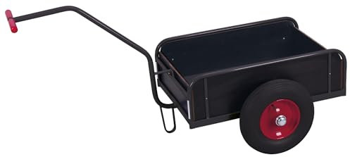 Handwagen 975x635 mm mit Luftbereifung und Wänden anthrazit