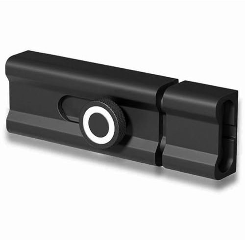 Cerraduras de perno de puerta de aleación de aluminio de 80 mm, pestillo deslizante montado con adhesivo, cerradura de seguridad para el hogar para madera, metal, vidrio y más (negro)