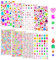 Glitzersteine Selbstklebend, 8 Blatt Bunt Strasssteine Selbstklebend Sticker Bunt mit Verschiedene Formen – Selbstklebende Glitzersteine zum Basteln für Kinder DIY Fotorahmen Grußkarten Dekoration