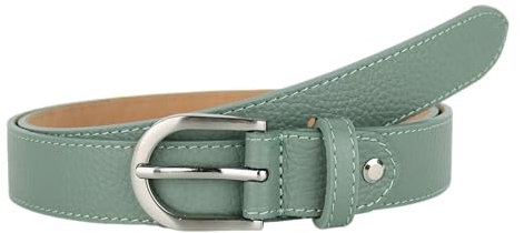 MIRROSI Ledergürtel Damen Herren Gürtel, Made in Italy, 3cm breit (Mint (Silberne Schnalle), 85cm)