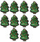 HOMSFOU 10Stücke Weihnachtsbaum Patches Pailletten Gestickte Aufnäher für Kleidung Jeans Hüte und Glitzernde Applikationen für Bastelprojekte Grün