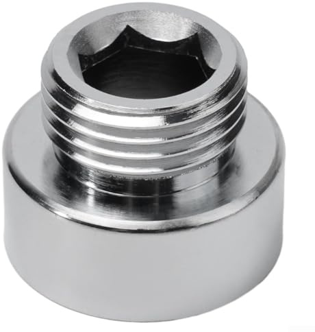 Chrome Plated Brass Shower Head Adapter Connector Thread 3/4 Inch Female to 1/2 Inch Male Reducer Fitting for Shower Hose Handheld Showerhead Bathroom Plumbing Fixtures(2pc)