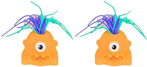 wueiooskj 2 Stück, Stressabbau Spielzeug, Monster Desktop Gadgets. Einzigartiges Gameplay, unverwechselbare Designs. Erwachsene und Senioren, Orange